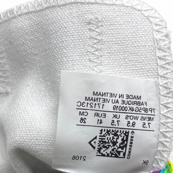 Converse Ctas OX Low Wedding White Canvas Women's Multi 171213C- Custom Sneakers - Picture 10 of 11